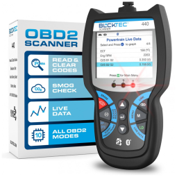 Scanner Bluetooth OBD2 BLCKTEC 440 com Tela Colorida 2,8" e Diagnóstico ao Vivo para Carros 1996+ e Diesel 12V