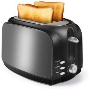 Torradeira, com 2 fatias, 600 W, preta, 110v, LOWEXII, Preto