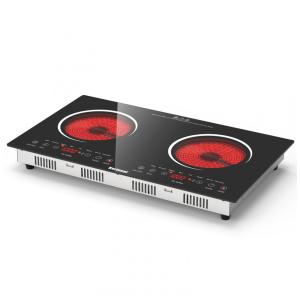 Cooktop Elétrico Portátil com 2 Bocas, Trava de Segurança para Crianças, Temporizador e Controle Digital, 110V 2000W, Karinear