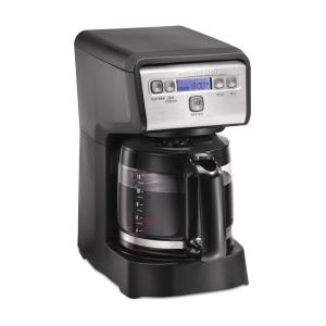 Cafeteira Elétrica Programável com Jarra de Vidro 12 Xícaras e Desligamento Automático, 110V 900W Hamiton Beach, Preta