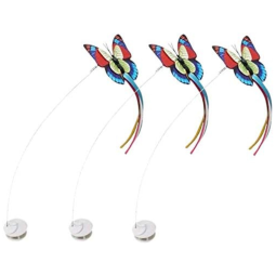 Brinquedo para Gatos Borboleta Interativa, ZENES Cat Feather Toys, Azul
