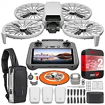 DJI Flip Fly More Combo com Controle Remoto RC 2 com Tela, Drone com Câmera 4K UHD para Adultos, Decolagem na Palma da Mão