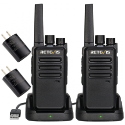 Rádio Comunicador Walkie Talkie Retevis RT68 Recarregável, Portátil FRS, Rádio Bidirecional para Adultos, Longo Alcance