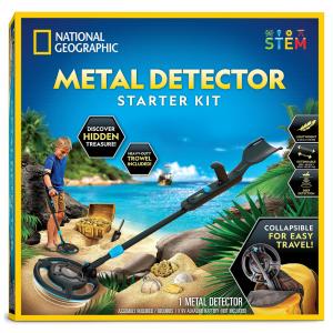 Detector de Metais Iniciantes – Kit STEM para Crianças, Busca de Tesouros no Quintal e Praia, Presente Criativo, National Geographic