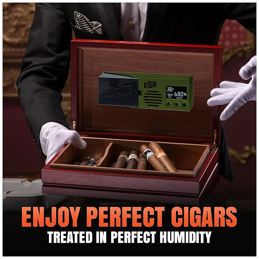 Umidificador Eletrônico Cigar Oasis Ultra 4.0 Preto com Display LCD e Ventilação Controlada por Sensor — foto 3
