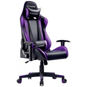 Cadeira Gamer, Reclinável, Giratório, Encosto de Cabeça, 360 Graus, Roxo, GTRACING , Violeta