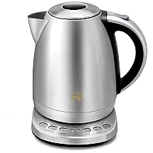 Chaleira Elétrica 1.7L com Desligamento Automático, Aço Inoxidável, 1500W, 110v, RAXMETRY K410, Prateado