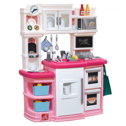 Cozinha Infantil Durável com Luzes e Sons, Cozinha de Brinquedo de Plástico, Step2, Rosa