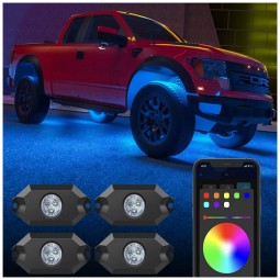 Luz LED Automotiva Decorativa Interna Externa à Prova Dágua 4 Peças Controle APP