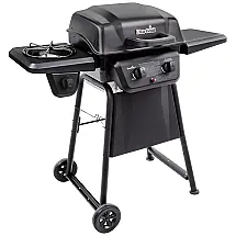 Churrasqueira a Gás 8.000 BTU com 2 Queimadores e 1 Queimador Lateral em Aço Inoxidável, CHAR BROIL 463672817, Preto