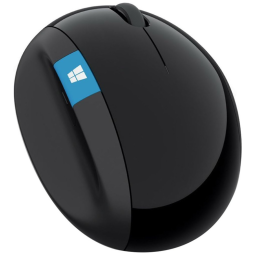 L6V Mouse Ergonômico sem Fio Reduz a Tensão do Pulso, MICROSOFT LGV 00001, Preto