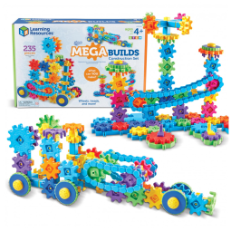 Learning Resources Gears! Gears! Gears! Deluxe Building Set – Kit STEM de Construção com 100 Peças Coloridas para Crianças a partir de 3