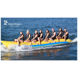 Banana Boat Rebocável para até 8 Pessoas 765 Quilos, ISLAND HOPPER PVC 8 INLINE , Amarelo