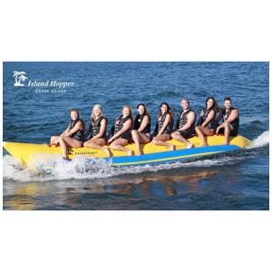Banana Boat Rebocável para até 8 Pessoas 765 Quilos, ISLAND HOPPER PVC 8 INLINE , Amarelo