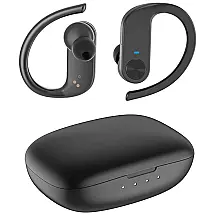 Fones de Ouvido Bluetooth com Estojo de Carregamento, à Prova Dágua e 36H de Reprodução, BEBEN, Preto