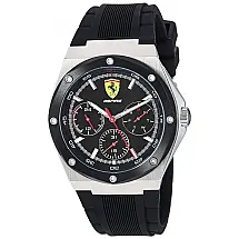 Relógio Masculino Analógico Aspire com Pulseira de Silicone, Modelo, FERRARI 0830537, Preto