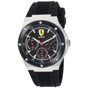 Relógio Masculino Analógico Aspire com Pulseira de Silicone, Modelo, FERRARI 0830537, Preto