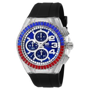 Relógio Masculino TechnoMarine Cruise Glitz, Invicta TM 121009, Preto, Azul e Vermelho