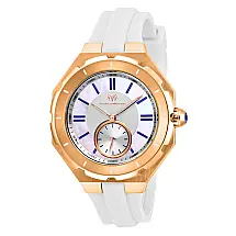 TechnoMarine Cruise Sea Lady Swiss Ronda 1069 Calibre Relgio feminino com mostrador em madreprola - 37,5 mm. Branco