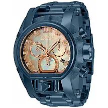 Relógio Masculino Invicta Reserve Bolt Zeus Magnum com Metal, Mostrador Madrepérola Oyster, Azul Escuro 34309