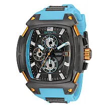Relógio Masculino Analógico de Quartzo 53mm, Invicta S1 Rally Diablo 34509, Preto e Azul