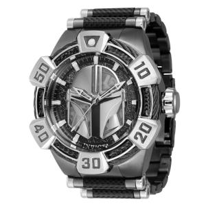 Relgio masculino Star Wars Mandalorian Automtico - 52 mm. Ao. Preto. Bronze 40609