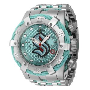 Relgio masculino NHL Seattle Kraken Swiss Ronda Z60 calibre - 53 mm. Ao. Azul Claro 42019