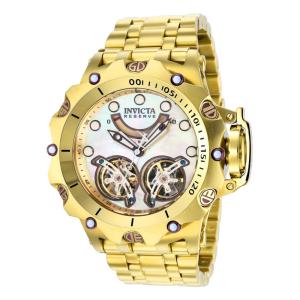 Relógio Masculino Invicta Reserve Venom Automático com Mostrador Madrepérola, Ouro 36019