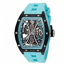 Relógio Masculino Invicta S1 Rally Automático com Mostrador Esqueleto 44mm, Azul Claro 49019