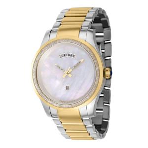 Relgio masculino Pro 0,43 quilates com diamante e mostrador em madreprola - 43 mm. Ao. Ouro 43319