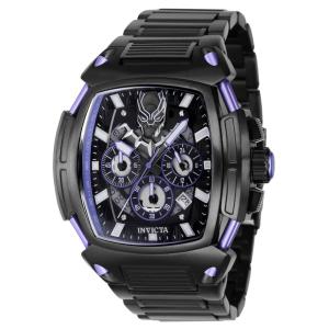 Relógio Masculino Marvel Pantera Negra, Invicta 37619, Preto e Roxo