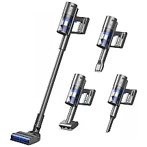 Aspirador de Pó Multifuncional sem Fio com Acessórios, Painel LED e Sucção Potente 33000PA, 110V 450W, OSOTEK, Cinza