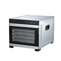 Desidratador de Alimentos Samson Silent Aço Inoxidável 6 Bandejas Painel Digital 120V