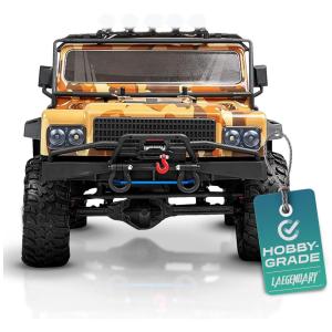 LAEGENDARY Carrinho de Controle Remoto p, Adultos Off Road 4X4 Até 15 KM, H, Recarregável, Escala 18, Laranja