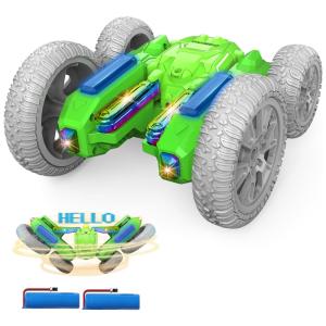 Carrinho de Controle Remoto com Luz LED e 360 de Rotação, DEERC F Dee DE55, Verde