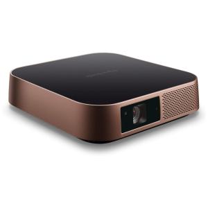 Projetor LED Portátil 1080P 1200 Lúmens com Bluetooth e Foco Automático, Alto Falante e 12GB de Memória, 110v, VIEWSONIC M2, Marrom