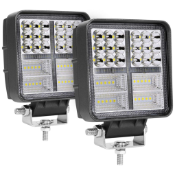 Farol de Milha LED Off Road 10cm 108W 10800 Lúmens 180 de Luz Philips Impermeável 9 30V, AUTO POWER PLUS, Branco