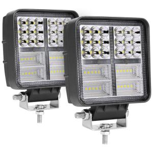 Farol de Milha LED Off Road 10cm 108W 10800 Lúmens 180 de Luz Philips Impermeável 9 30V, AUTO POWER PLUS, Branco