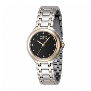Relógio Feminino Invicta Wildflower 32mm em Aço Dourado e Preto 48229
