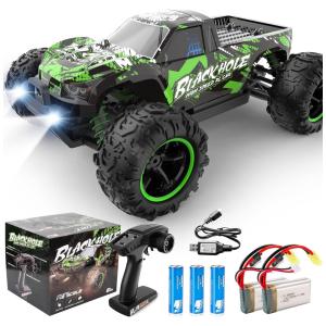 Carrinho de Controle Remoto até 40 km, h com 5 Baterias, para Adultos, SJZ, Preto