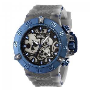 Relógio Masculino Invicta Subaqua Skull 50mm Cinza e Azul Escuro ZG37329