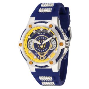 Relgio unissex MLB Milwaukee Brewers - 40 mm. Ao. Azul 43529