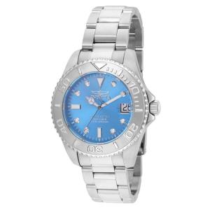 Relógio Feminino de Quartzo Pro Diver, Invicta 24629, Prata e Azul Claro