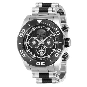 Relógio Masculino Marvel Punisher, Invicta 37829, Prata e Preto