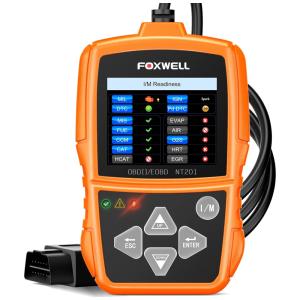 Scanner de Motor Automotivo Diagnóstico OBD2 com 10 Modos, FOXWELL NT201, Laranja