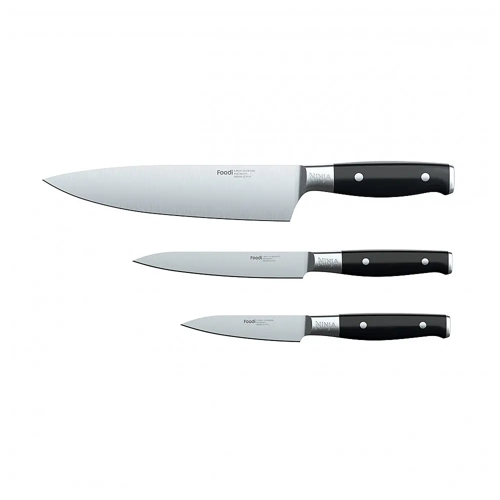 Conjunto de Facas Profissionais em Aço Inoxidável Alemão, 3 Peças Ninja K32003