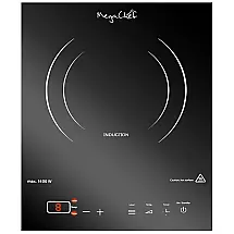 Cooktop de Indução Portátil com Painel de Controle Digital, Queimador, 1400W, 110v, MEGACHEF 930110967M, Preto