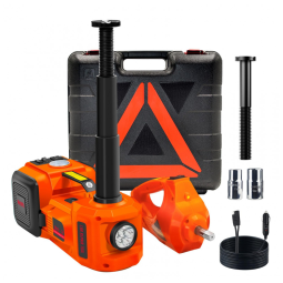 Kit de Macaco Elétrico E-HEELP 5Ton 12V Elevador Hidráulico para Carros Faixa de Elevação de 15,49-53,07 cm com Chave de Impacto Elétrica