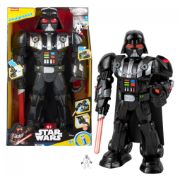 Robô Darth Vader com Luzes e Sons, Inclui Stormtrooper de Metal como Chave para Crianças de 3 Anos ou Mais, Fisher-Price