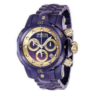 Relógio Feminino Reserve Venom com Mostrador Madrepérola, Invicta 39039, Roxo e Dourado